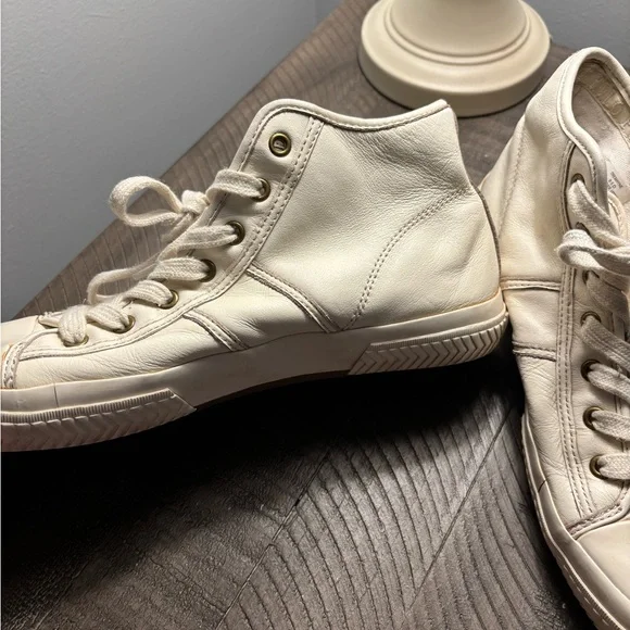 Polo Ralph Lauren Cream High-Top Sneakers - Picture 2 of 8